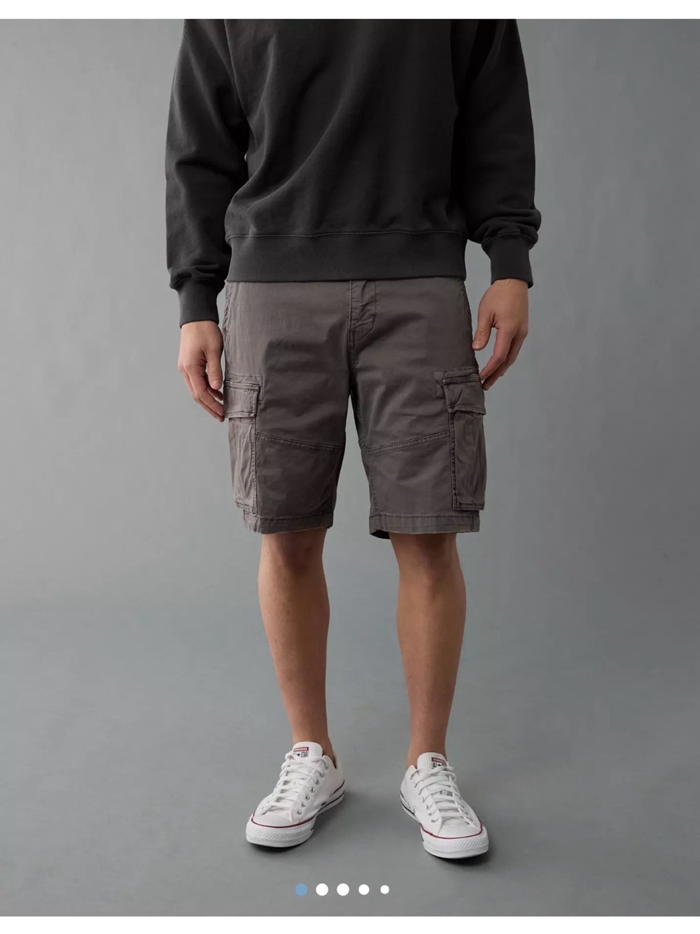 American Eagle Outfitters Men's Charcoal Cargo Shorts